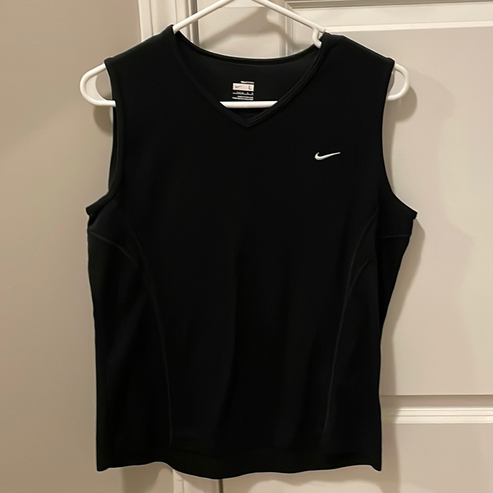 Womens Nike Dry Fit Black Tan Top - Large